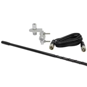 CB Antenna Kit in Black Mirror Mount Fiberglass 3 Ft. Includes Hardware and Coax - Picture 1 of 11
