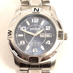 Reloj de pulsera Benrus para hombre con ventana de día y fecha 100 pies - cuarzo - CB28 - Imagen 1 de 8