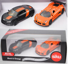 Siku Super 6310 Schwarz & Orange Special Edition mit Audi R8 und Gumpert Apollo 