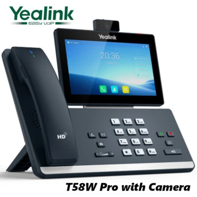 Yealink SIP-T58W Pro w/ Camera 7" Color Touch Screen 16 SIP Office Corded Phone - Image 1 of 4