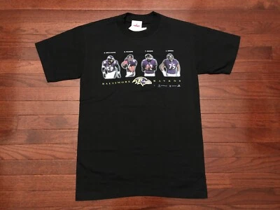 NEW 2000 BALTIMORE RAVENS T SHIRT MENS MEDIUM BLACK NFL SHANNON SHARPE M NWT e - Image 1 of 4