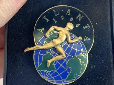 Olympic Memorabilia Atlanta 1996 Globe NOSWT in Box Vintage Tack Pin T-4897 - Image 1 of 3