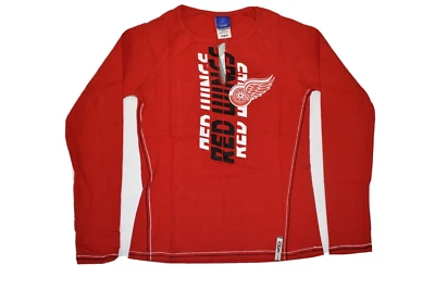 Camisa Reebok NHL Feminina Detroit Red Wings Astronomia Decote Dividido Ajustada Nova Com Etiqueta P-2XL - Imagem 1 de 4