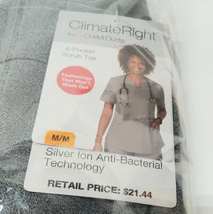 Graues Damen-Peeling-Top Größe Medium 6 Taschen – Kuscheltiere neu mit Etikett - Bild 1 von 2