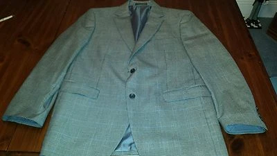 42L Chaps Mens Sport Coat Blazer Suit Jacket Plaid Windowpane  - Image 1 of 4