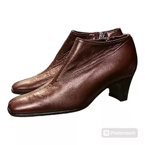 Duccio Del Duca Womens Leather Ankle Boots Brown Size 34.5 US 4 NEW - Picture 1 of 6