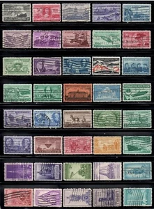 40 Different US F-VF Used 3 cent Commemorative Stamps - I Combine S/H - Picture 1 of 1
