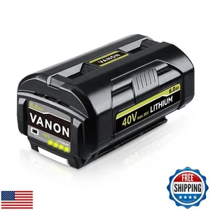 VANON 1 Pack OP4060 40V 6.0Ah Replacement for Ryobi Battery Lithium Ion Compa - Picture 1 of 5
