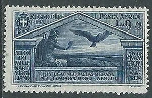 1930 REGNO POSTA AEREA VIRGILIO 9 LIRE MH * - Y066-5 - Foto 1 di 1