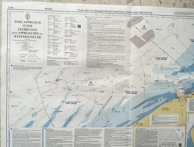 Admiralty 8012 PORT APPROACH GUIDE ZEEBRUGGE APPROACHES WESTERSCHELDE Map Marine - Image 1 of 4