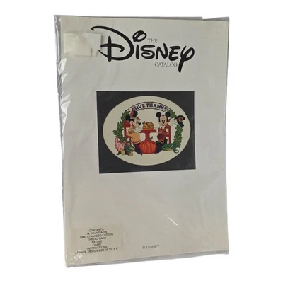 VTG The Disney Catalog Mickey & Friends Give Thanks Cross Stitch Kit 12789 - Image 1 of 3
