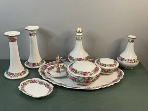 Vintage Porcelain Bavaria Set. Includes All Pieces Shown. Great Vanity Accessory - Picture 1 of 16