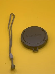 CANON FRONT LENS CAP 30.5mm MiniDV Camcorder - Snap-on w/Strap - Genuine - Picture 1 of 12
