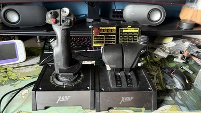 Saitek X-65F Pro Flight Combat Control System with Force Sensing and H.O.T.A.S. - Image 1 of 2