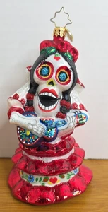 Christopher Radko - Spooky La Catrina #1020707 Skull Playing Guitar  - Bild 1 von 14