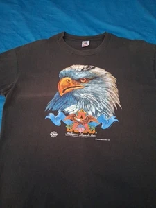 Vintage Anheuser Busch Weißkopfseeadler Bier 90er T-Shirt Herren Tee Shirt schwarz - Bild 1 von 11
