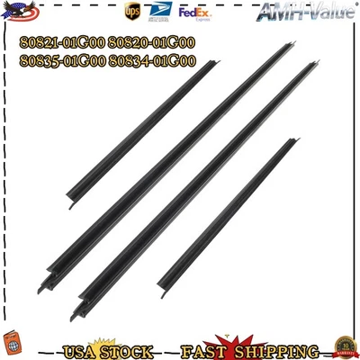 Window Glass Seals Door Belt Weatherstrip For 1987-1995 Nissan Pathfinder 3.0L - Image 1 of 4