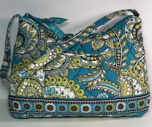 Vera Bradley Peacock Teal & Green Molly Purse Small Shoulder Bag ~ EUC - Picture 1 of 14