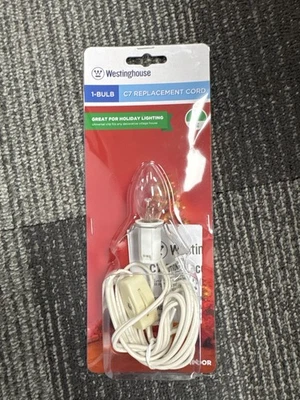 Westinghouse One Bulb Replacement Cord Replacement Cord White PVC  - Image 1 of 4