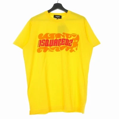 Dsquared2 Mujer Camiseta 22SS Logo Print Corte y Coser Manga Corta M Amarillo... - Imagen 1 de 4