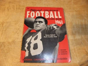 VTG 1961 Official Collegiate Football Record Book Paperback ROMAN GABRIEL CVR VG - Picture 1 of 8