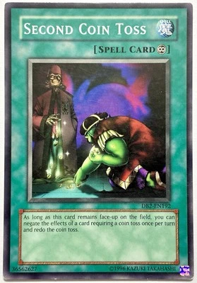 DB2-EN192 Second Coin Toss - Common Unlimited Near Mint YuGiOh Card - Image 1 of 3