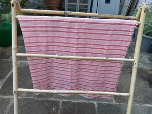 pink/white stripe linen fabric, 1.5 m - Picture 1 of 1