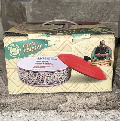 Danny Trejo Taco Kitchenware Ceramic Tortilla Warmer Fiesta Sundays Fiestaware - Image 1 of 4