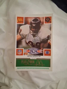 1986 McDonald's Football Green #99 Bears Dan Hampton #99 NM *e1 - Picture 1 of 2