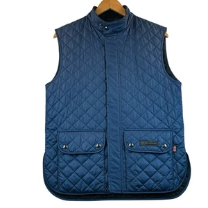 Belstaff Vest Quilted Lightweight Gilet Waistcoat Mens Size 38 Navy Blue Pockets - Picture 1 of 15
