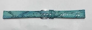 Correa de reloj 10, 12, 14 o 16 mm cuero serpiente acero inoxidable hebilla correa nueva - Imagen 1 de 2