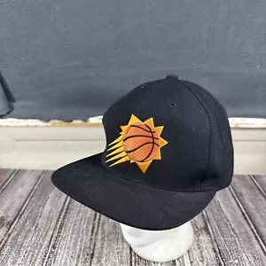 Mitchell & Ness Phoenix Suns Basic Wool Solid Black Adjustable Snapback Hat Cap - Picture 1 of 11
