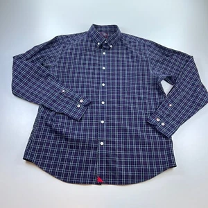 UNTUCKit BUtton Down Shirt Mens Large Blue Plaid Cotton Wrinkle Free Casual - Imagen 1 de 8