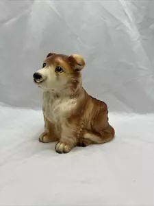 Vintage Corgi Collie Shepard Welpe Hund Übertopf Vase Napcoware C7087 - Bild 1 von 11