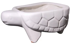 West Elm 3D Turtle Succulent Ceramic Planter Solid White - Picture 1 of 12