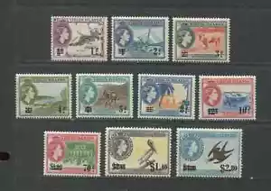 Virgin Islands QEII overprinted various values to $2.40 mint o.g. hinged - Foto 1 di 1