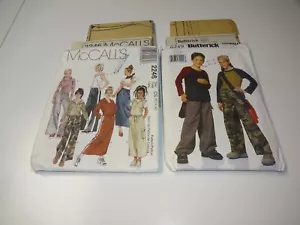 McCall's 2246 Girl's Top Pants Skirt & Butterick 6249 Unisex Top Pants Bag 12-16 - Picture 1 of 1