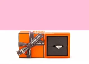 NEW HERMES 925 STERLING SILVER COLLIER DE CHIEN RING 52 PM CDC BAND 2-way-use - Picture 1 of 2