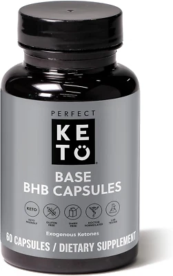 Exogenous Ketones Capsules, Gluten Free BHB Salts Supplement for Ketosis & Fasti - Image 1 of 4