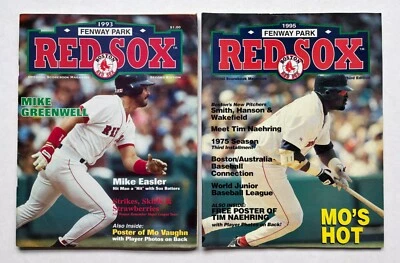 Lot Of 2 Vintage 1990s Red Sox Programs:  1993 & 1985 - Image 1 of 4
