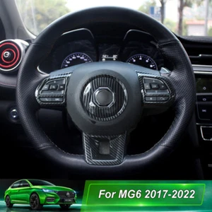 Cubierta de volante de coche de cuero negro con rosca negra para MG MG6 2017-2022 - Imagen 1 de 8