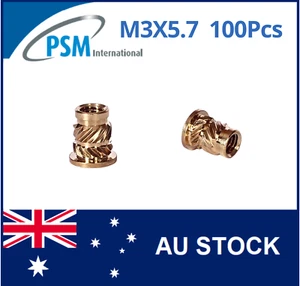 INSERT FOR PLASTIC M3 X 5.7 SONIC-LOK HEADED BRASS PSM05753 - Imagen 1 de 9