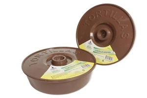 Tortilla Keeper 8.5 Inch Set of 2 Tacos Pita Pancakes Stay Warm - Picture 1 of 3
