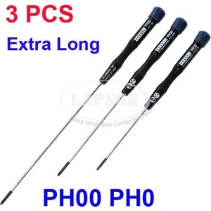 3pcs CRV PH00 PH0 Cross Tip Long 150mm Philips PC Screwdriver Repair Tool Set - Picture 1 of 1