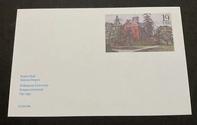 1992 U.S. Sc# UX162 Waller Hall Oregon 19¢ Postal Card MNH Postcard - Image 1 of 2