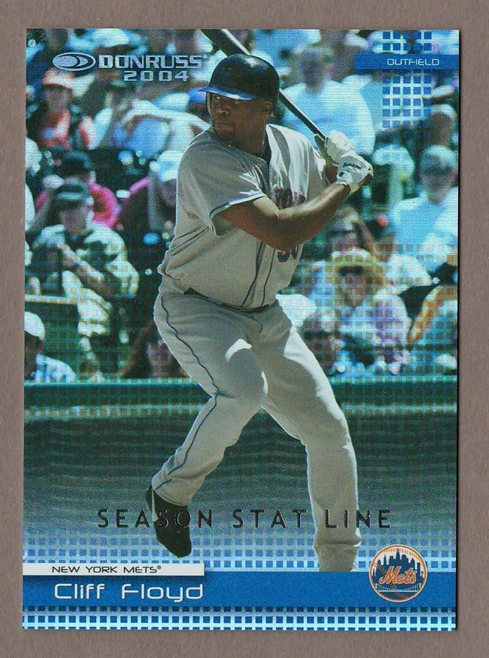 CLIFF FLOYD 2004 Donruss STAT LINE SEASON Parallel Card #312 #012/106 Mets Foil - Image 1 of 1