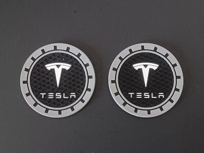 Силиконовые подставки для напитков Tesla для автомобильных подстаканников аксессуаров для салона автомобиля - Изображение 1 из 2