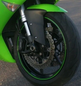 JUEGO COMPLETO DE PEGATINAS DE CINTA CON RAYAS VERDE LIMA KAWASAKI NINJA LLANTAS PERSONALIZADAS - Imagen 1 de 12