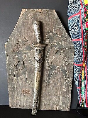 Old Carved Wooden Javanese Kris Board / Stand …beautiful Collection Piece • 298.01$