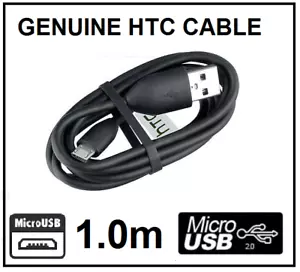 Genuine HTC DC-M410 Micro-USB Charge Cable 1.0m for M7 M8 M9 Desire C L S M V X - Picture 1 of 2